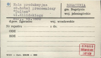 hala produkcyjna, ob. hotel pracowniczy Doltex, skan 1