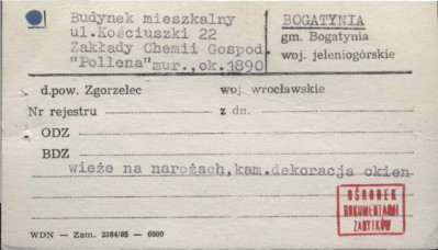 budynek mieszkalny, zakłady chemii gospod. Pollona, skan 1