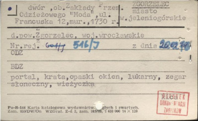 dwór, ob. Zakłady Przem. Odzieżowego Moda, skan 1