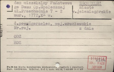 dom mieszkalny Państwowego Domu Op. Społecznej, skan 1