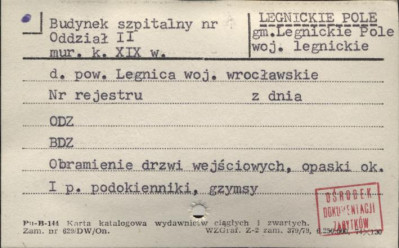budynek szpitalny; oddział II, skan 1