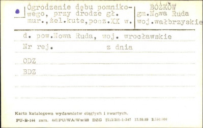 ogrodzenie dębu pomnikowego przy drodze gł., skan 1