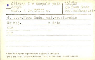oficyna I w zespole pałacowym, skan 1