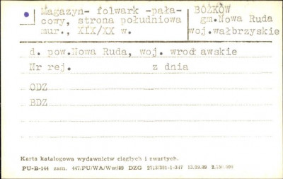 magazyn - folwark pałacowy, strona południowa, skan 1