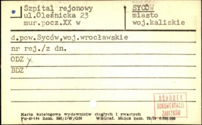 Szpital Rejonowy, skan 1