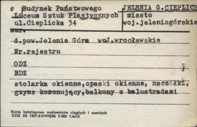 budynek Państwowego Liceum Sztuk Plastycznych, skan 1