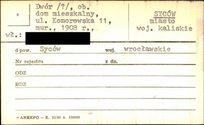 dwór, ob. dom mieszkalny, skan 1