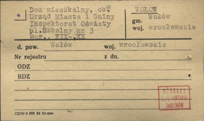 dom mieszkalny, ob. urząd miasta i gminy inspektorat oświaty, skan 1