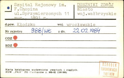 Szpital Rejonowy im. F. Chopina, skan 1