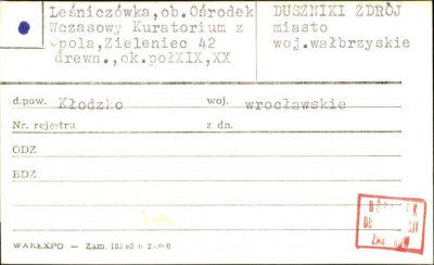 leśniczówka, ob. Ośrodek Wczasowy Kuratorium z Opola, skan 1