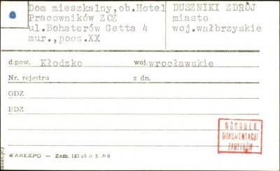 dom mieszkalny, ob. Hotel Pracowników ZOZ, skan 1