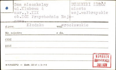 dom mieszkalny, ob. zakład opieki zdrowotnej Przychodnia Rejonowa, skan 1
