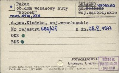 pałac, ob. dom wczasowy huty Bobrek, skan 1