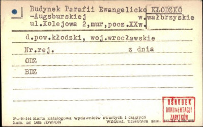 budynek Parafii Ewangelicko-Augsburskiej, skan 1