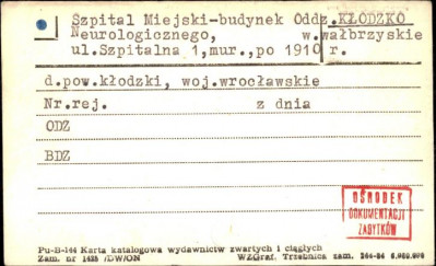 Szpital Miejski - budynek Oddz. Neurologicznego, skan 1