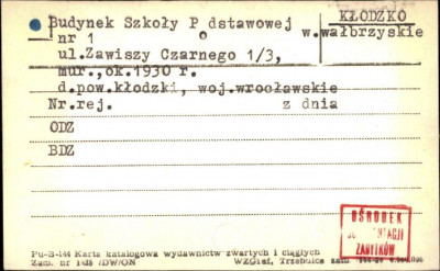 budynek Szkoły Podstawowej nr 1, skan 1