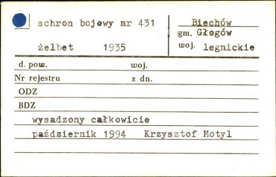 schron bojowy nr 431, skan 1