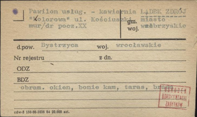 pawilon usług. - kawiarnia Kolorowa, skan 1