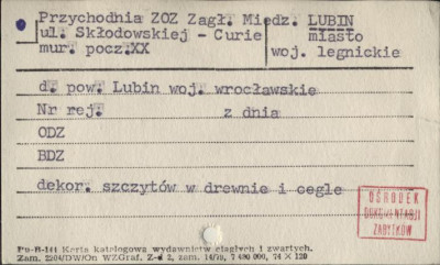 przychodnia zakład opieki zdrowotnej Zagł. Miedz., skan 1