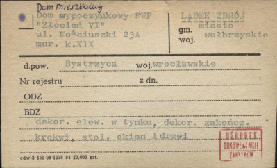 dom mieszkalny, dom wypoczynkowy FWP Złocień VI, skan 1