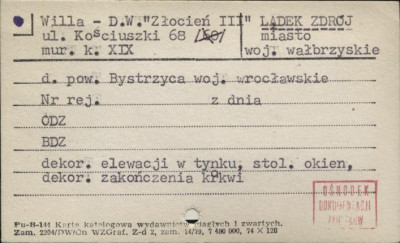 willa - dom wczasowy Złocień III, skan 1