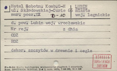 hotel robotn. Komb. G-H D-10, skan 1