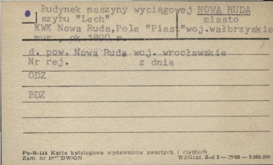 budynek maszyny wyciągowej szybu Lech, skan 1