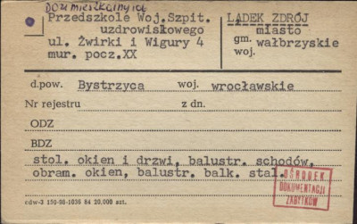 dom mieszkalny, d. przedszkole Woj. Szpit. Uzdrowiskowego, skan 1