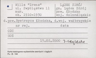 willa Irena, skan 1
