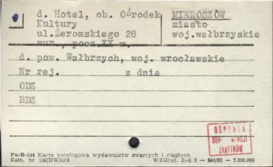 Hotel, ob. Ośrodek Kultury, skan 1