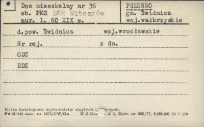 dom mieszkalny ob. SKR Witoszów, skan 1