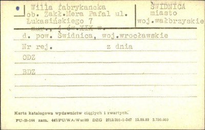willa fabrykancka ob. Zakł. Mera Pafal, skan 1