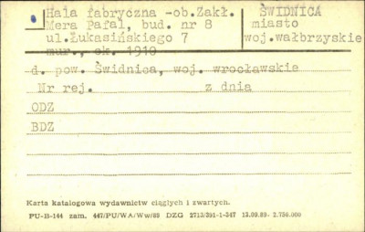 hala fabryczna - ob. Zakł. Mera Pafal, skan 1