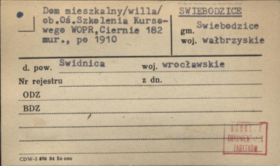 dom mieszkalny (willa) ob. Oś. Szkolenia Kursowego WOPR, skan 1