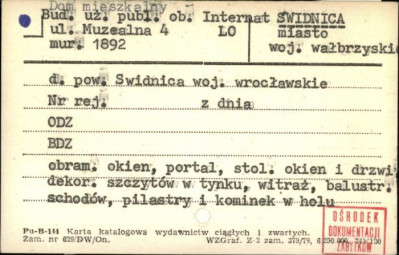 dom mieszkalny - budynek użyteczności publicznej, ob. Internat L.O., skan 1
