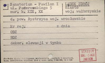sanatorium - pawilon I, skan 1