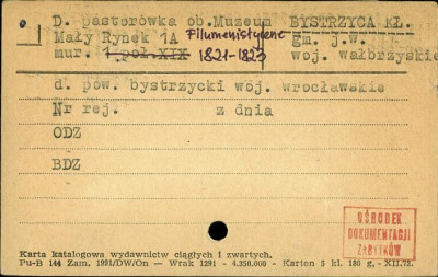 pastorówka ob. Muzeum filumenistyczne, skan 1
