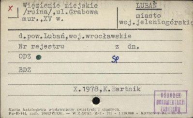 więzienie miejskie/ruina/, skan 1