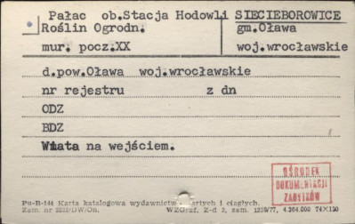 pałac ob. Stacja Hodowli Roślin Ogrodn., skan 1