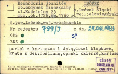 komandoria joannitów, ob. budynek mieszkalny, skan 1