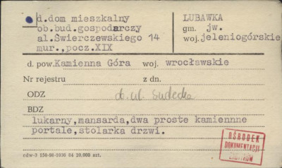 dom mieszkalny, ob. budynek gospodarczy, skan 1