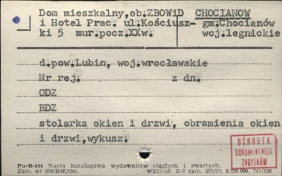 dom mieszkalny ob. ZBOWiD i Hotel Prac., skan 1