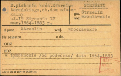 plebania kość. Staroluterańskiego, ob. dom mieszkalny, skan 1