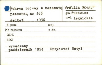 schron bojowy z kazamatą pncerną, skan 1