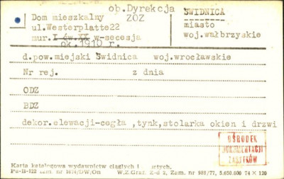 dom mieszkalny, ob. Dyrekcja zakład opieki zdrowotnej, skan 1