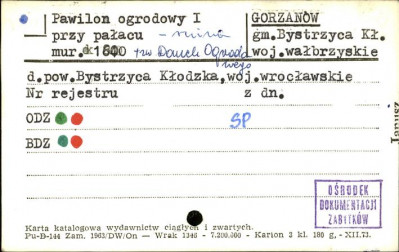 pawilon ogrodowy I przy pałacu, skan 1