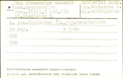 dom mieszkalny - zespół zab. cysterskich, skan 1