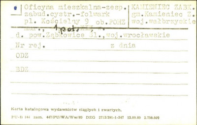 oficyna mieszkalna - zespół folwarczny cystersów, ob. POHZ, skan 1