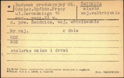 budynek produkcyjny, ob. Odzież. Spółdz. Pracy, skan 1