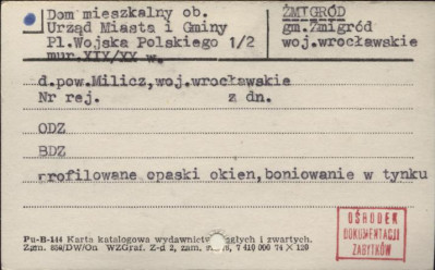 dom mieszkalny, ob. Urząd Miasta i Gminy, skan 1